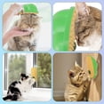 thumbnail image 7 of 2 Cat Toys Self-Grooming Cat Brush, Kitty Kitten Scratcher Self Groomer Catnip Toys for Indoor Cats, Chew Toys Wall Corner Brushes Edible Wall Treats, Yellow, 7 of 7