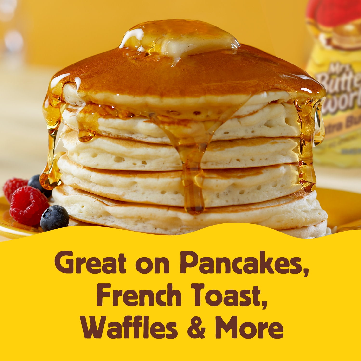 (3 pack) Mrs. Butterworth's Extra Buttery Pancake Syrup, 24 fl. oz.
