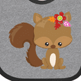 thumbnail image 4 of Inktastic Spring Animals, Cute Squirrel, Colorful Flowers Boys or Girls Baby Bib, 4 of 4