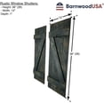 thumbnail image 4 of BARNWOODUSA Decorative Shutters Set of 2 Rustic Farmhouse Window Shutters with Traditional Barn Look Z Pattern Made from Reclaimed Wood Interior Country Style Decor Smoky Black, 4 of 4
