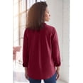 thumbnail image 2 of Roaman's Women's Plus Size Faux Suede Button-Front Shirt, 2 of 4