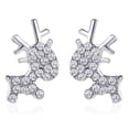 thumbnail image 3 of Pendientes de reno navideño, pendientes de reno navideño para vacaciones navideñas, pendientes de cristal, regalo de Navidad, claridad notable, 3 of 7