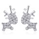 thumbnail image 1 of Pendientes de reno de Navidad para mujeres y niñas, joyería navideña, tachuelas de cristal, regalo de Navidad, 1 of 5