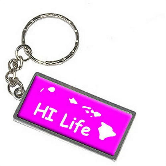 Hi Life Hawaii Hawaiian Islands Keychain Key Chain Ring