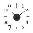 thumbnail image 2 of 3D Reloj de pared con números reloj sin marco hogar comedor Hotel Decoración - Negro 2 Macarena Reloj de pared, 2 of 8