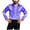 Purple, variant on Ruffled Tuxedo Shirts Disco Shirt for Men Prom Halloween 80s 90s Ruffle Retro Shirt (Purple, XXL)