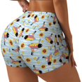 thumbnail image 1 of Balery Submarine With Fishes Undersea Pantalones cortos de entrenamiento estampados para mujer, sin costuras, ajustados, para gimnasio, yoga, correr, deportes, ejercicio activo, fitness.-Small, 1 of 8