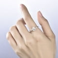 thumbnail image 4 of solitaire jewels 1.25CT Pear Moissanite Engagement Ring For Women, 14K White Gold, 4 of 5