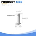 thumbnail image 2 of 20Pcs M6 x 20mm Single Hole Clevis Pins, 304 Stainless Steel Flat Head Pin, 2 of 6