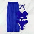 thumbnail image 4 of XIYON Bikini Sets For Women Strapless Bathing Suit Solid Color Bikinis Set 3 Pieces Backless Swimsuit High Cut Swimwear With Beach Skirt For Women Bathing Suit Bathing Suit 2026, 4 of 6