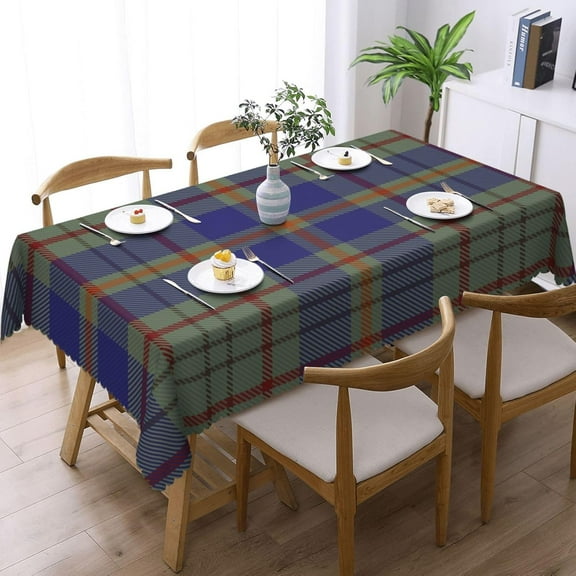 Rectangle Table Cloth, County Kildare Irish Tartan Resistant Washable Tablecloth Decorative Table Cover for Dining, Indoor and Outdoor