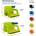 thumbnail image 2 of Folding Stadium Seat – 25-inch Extra Wide Padded Adults Camping Reclining Waterproof Bleacher Chair – Best Ultra Extra Thick Lightweight Back Support Cushion Seats for Bleachers w/Arm Rest, 2 of 5