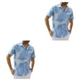 thumbnail image 4 of Minnieouse Camisa de playa hawaiana Solapa abotonada Manga corta Hoja tropical simple Camiseta transpirable de secado rápido Diario al aire libre Type5 NO5, 4 of 6