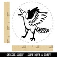 thumbnail image 2 of Archaeopteryx Winged Feathered Bird Like Dinosaur Self-Inking Rubber Stamp Ink Stamper - Orange Ink - Small 3/4 Inch, 2 of 7