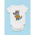 thumbnail image 3 of Hipster Wolf Bodysuit Infant -Image by Shutterstock,  6 Months, 3 of 4