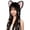 B, variant on Soft Fursuit Cat Ears Headwear,Stay Warm, Look Adorable,for Halloween Cosplay Costume Party Head Accessories