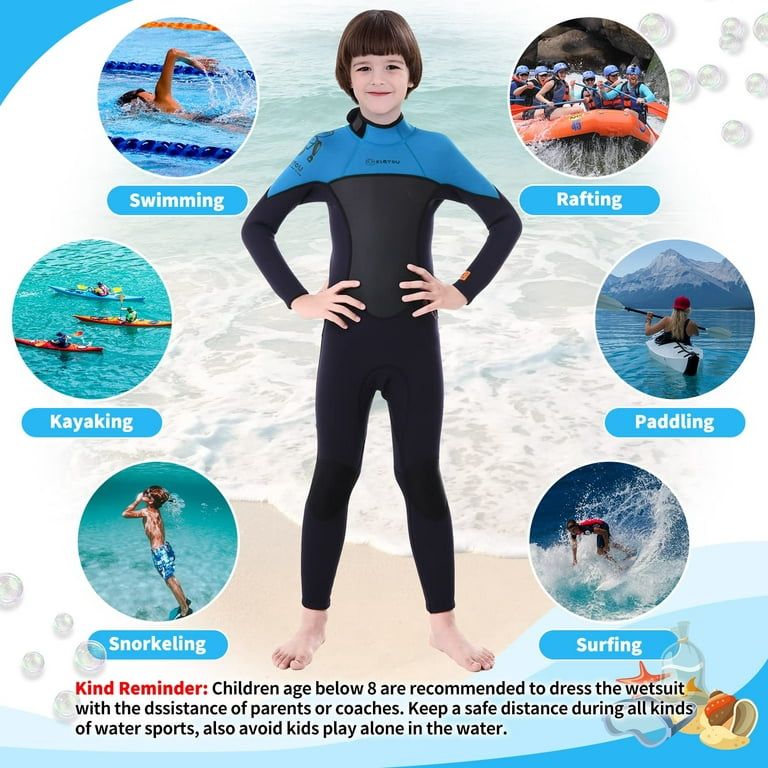 Owntop Kids Wetsuits Girls Boys 2.5mm Neoprene Thermal Long Sleeve Diving Suit UV Protection Full Wet Suit - Walmart.com