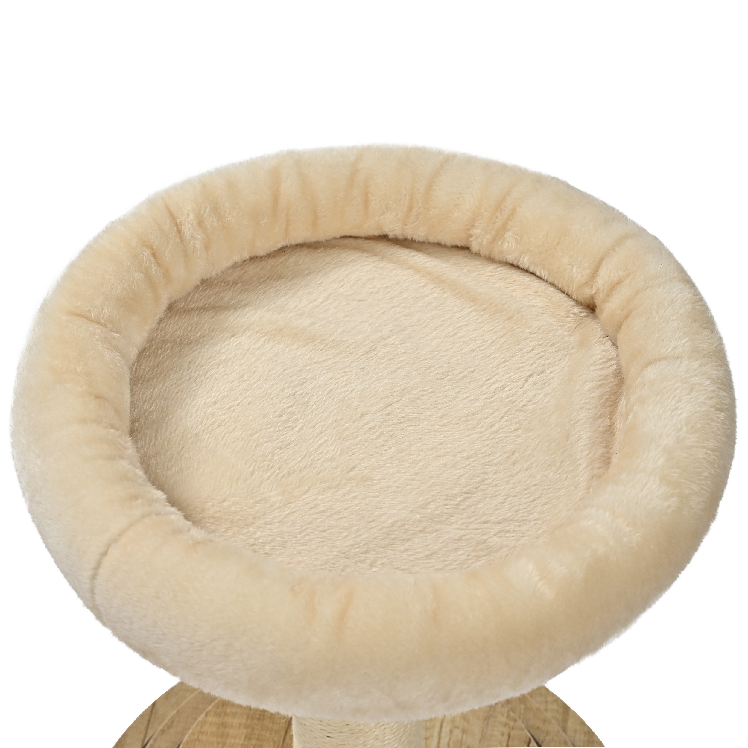 Vibrant Life Cat Scratching Post with 2-Level Track Ball, Beige