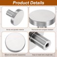 thumbnail image 4 of 15Pack Round Cabinet Knobs,  1.2" Dia x 0.98" Height Drawer Knob Handle Pulls for Kitchen Cabinets Bedroom Dresser Wardrobe, Silver, 4 of 6