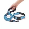 thumbnail image 4 of FastXmas Extended Reflective Dog Leash & Collar Set - 59" Long Lead & Adjustable Neck 11"-15.5" for Small Dogs Outdoor Walking,Blue, 4 of 9
