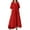 Red, variant on Elainilye Fashion Summer Dresses for Women 2024 Round Neck Loose Short Sleeve Solid MId-Calf Long Dress with Pockets,Black