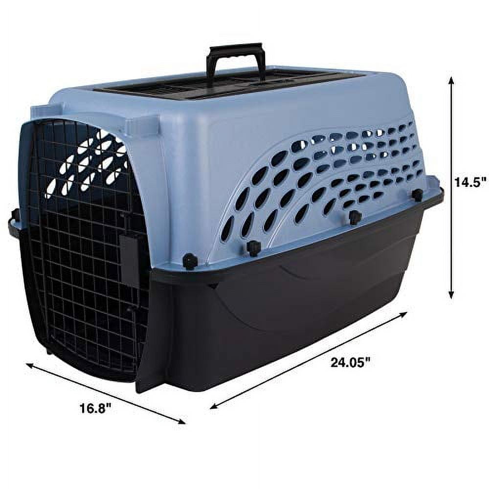 Petmate Two Door Top Load 24 Dog Kennel Travel Medium Pet Carrier for Pets up to 15 lb Blue Walmart