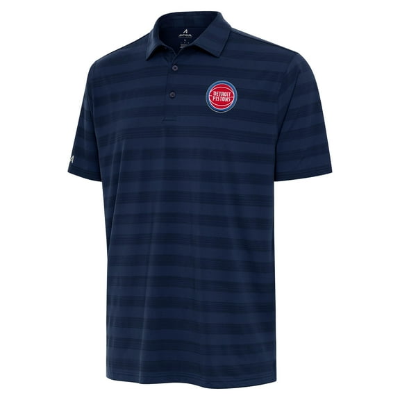 Men's Antigua Navy Detroit Pistons Tunnel Polo