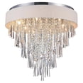 thumbnail image 1 of CWI Lighting Franca 8-Lights Drum Shade Flush Mount with Chrome Finish, 1 of 1
