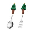 thumbnail image 2 of Xmas Stainless Steel Spoon & Fork Set, Cute Doll Hand Holiday Tableware, Christmas Dining Decor, Party Cutlery Gift Set, Festive Kitchen Utensils, Family Gathering Gift Christmas Decorations, 2 of 9