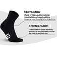 thumbnail image 3 of Mqamex 4 Pairs Men's Quarter Athletic Socks, Arch Support & Cushioned Non-Slip Sole, Moisture-Wicking Crew Socks for Gym, Running, 3 of 8