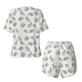 thumbnail image 5 of Naloa Hand Drawn Squirrel Women's Short-Sleeved Pajama Set, Loungewear, Summer pajamas, Breathable Cozy - Medium, 5 of 9