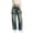A_Blue, variant on Women's Distressed Embroidery Jeans Vintage Y2K Straight Leg Denim Pants High Waist Stretchy Wide Leg Casual Denim Trousers with Pocket