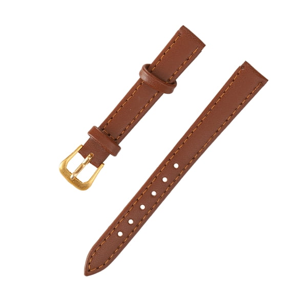 Riousery Unisex Universal Pin Buckle Watch Band PU Leather Replacement Watch Strap Accessory, Brown, 12mm / 0.47in