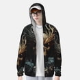 thumbnail image 2 of Daiia Vintage Ornate Skull UPF 50+ Sun Protection Hoodie Jacket Lightweight Long Sleeve Sun Shirt for Women Men with Pocket Hiking Outdoor-Medium, 2 of 7