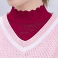 thumbnail image 2 of Ticikt Detachable Stand Collar Sleeveless Pullover Underwear Collar Turtleneck False Collar Half Blouse Dickey Collar,Color:Red, 2 of 4