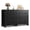 Black, variant on GALAXHERO Farmhouse 6 Drawer Dresser, White Wood Dresser with Double Rustic Handles, TV Stand for 60" TV for Living Room, 53.07'' Wide Chest of Drawers for Bedroom, Hallway