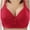 Red, variant on Bigersell Full-Coverage Wirefree Bra Women's Bra Wire Free Underwear One-Piece Bra Everyday Underwear Female Polyester Women's Classic T-Shirt Bra Regular T-Shirt Bra, Style 860, Khaki 40