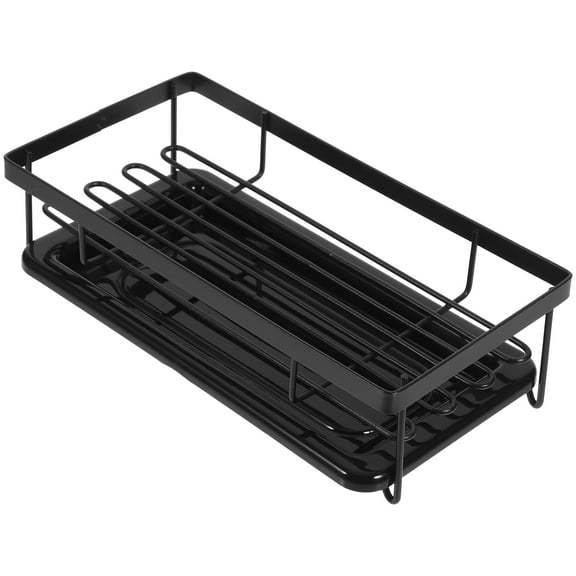 HOMEMAXS Sponges Sink Sponge Drainer 22.00X11.00X6.00CM Black