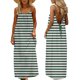 thumbnail image 3 of TaTaai Women's Casual Maxi Sundress Sleeveless Striped Backless Spaghetti Strap Flowy Summer Dress Long Beach Cover Up Dress Gift, 3 of 9