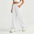 thumbnail image 4 of StSilkitty Loose Sweatpants for Boys Girls Solid Color High Waist Elastic Drawstring Wide Leg Jogger Trousers with Pockets, 4 of 9