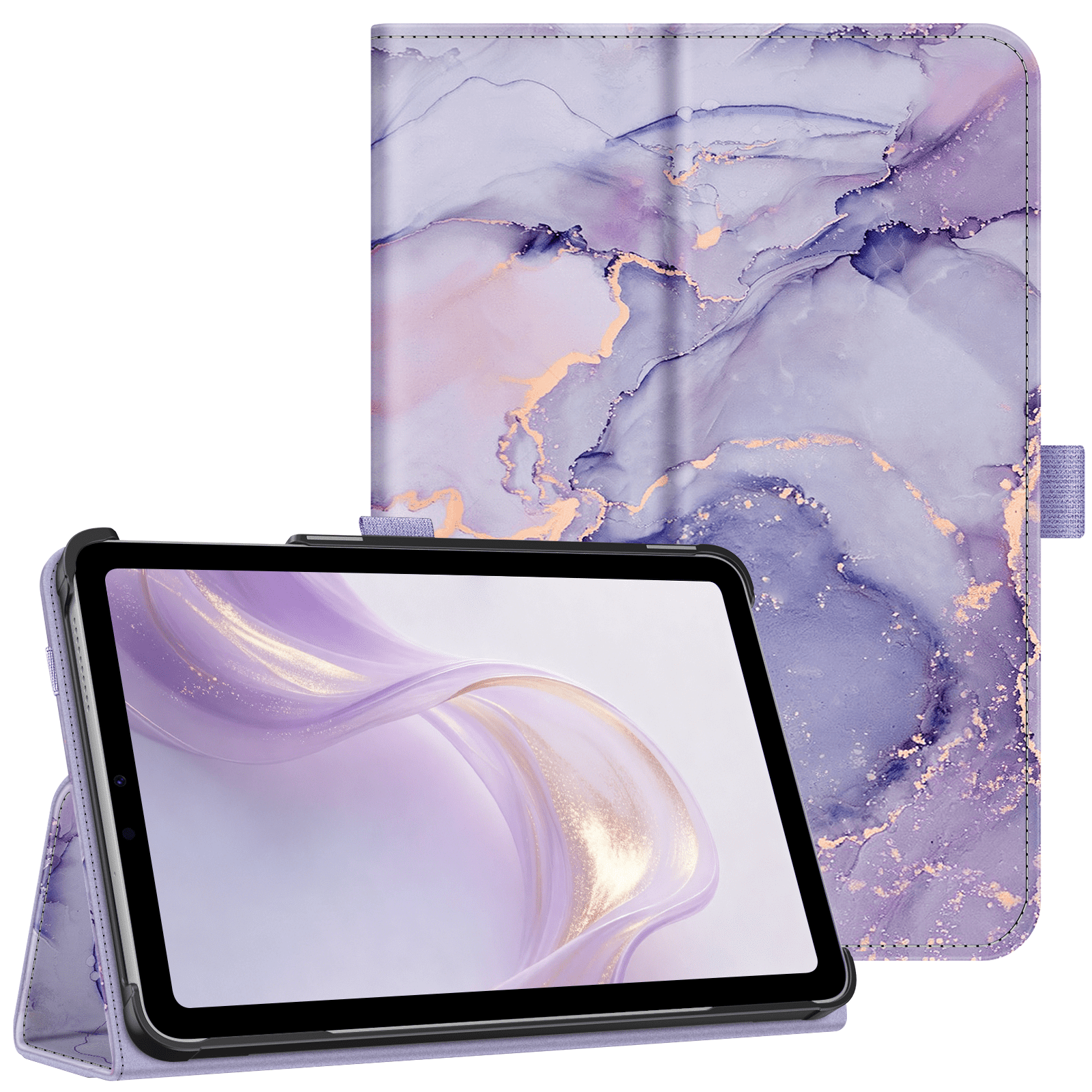 Fintie Case for Onn. 8.1" Core Tablet (2026 Model) - Premium PU Leather Folio Cover for 8.1-inch onn. Tablet, Lilac Marble