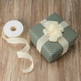 thumbnail image 3 of Burlap Wired Ribbon, 1 1/2 inch 10 Yard Jute Ribbon for Decoration Bows Tree Toppers Ribbons Craft Gift Wrapping Wreath Sewing, for Winter Christmas Wreath Decor, 3 of 8