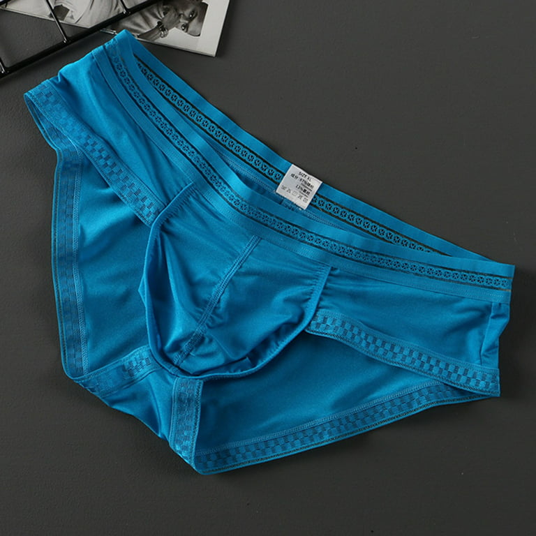 Baocc Mens Briefs Mens Underwear Translucent Briefs Mens Underwear Blue XL