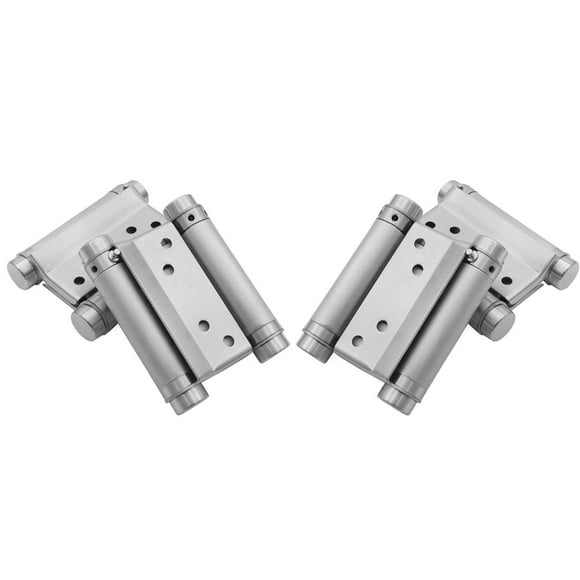 2 Pairs (4Pcs) of 4" Heavty Duty Stainless Steel Cafe Saloon Door Swing Self Closing Double Action Spring Hinges