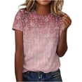 thumbnail image 2 of Rciityk Red Womens Print Short Sleeve T Shirts Round Neck Causal Summer Clothes, 2 of 4