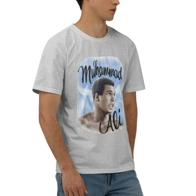 Muhammad Ali Men's Short Sleeve T-Shirt Gray Heather Overlay XL