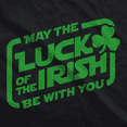 thumbnail image 2 of Mens May The Luck of The Green Be With You T Shirt Funny Saint Patricks Day Tee Graphic Tees, 2 of 9