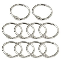 Unique Bargains 10Pack Office Book Rings Loose Leaf Binder Rings Locking Rings Silver Tone