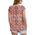 thumbnail image 3 of Eres Más Que una Camisa de Puntuación de Prueba Sexy de Manga Corta Lentejuelas Suelta Camisa de Blusa con Cuello en V, Poliéster, 3 of 8