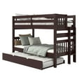 thumbnail image 2 of Bedz King Bunk Beds Twin over Twin Mission Style with End Ladder and a Twin Trundle, Dark Cherry, 2 of 9
